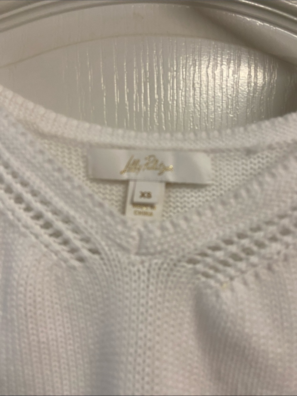 Lilly Pulitzer White Knit Scoop Neck Tank - Picture 2 of 4